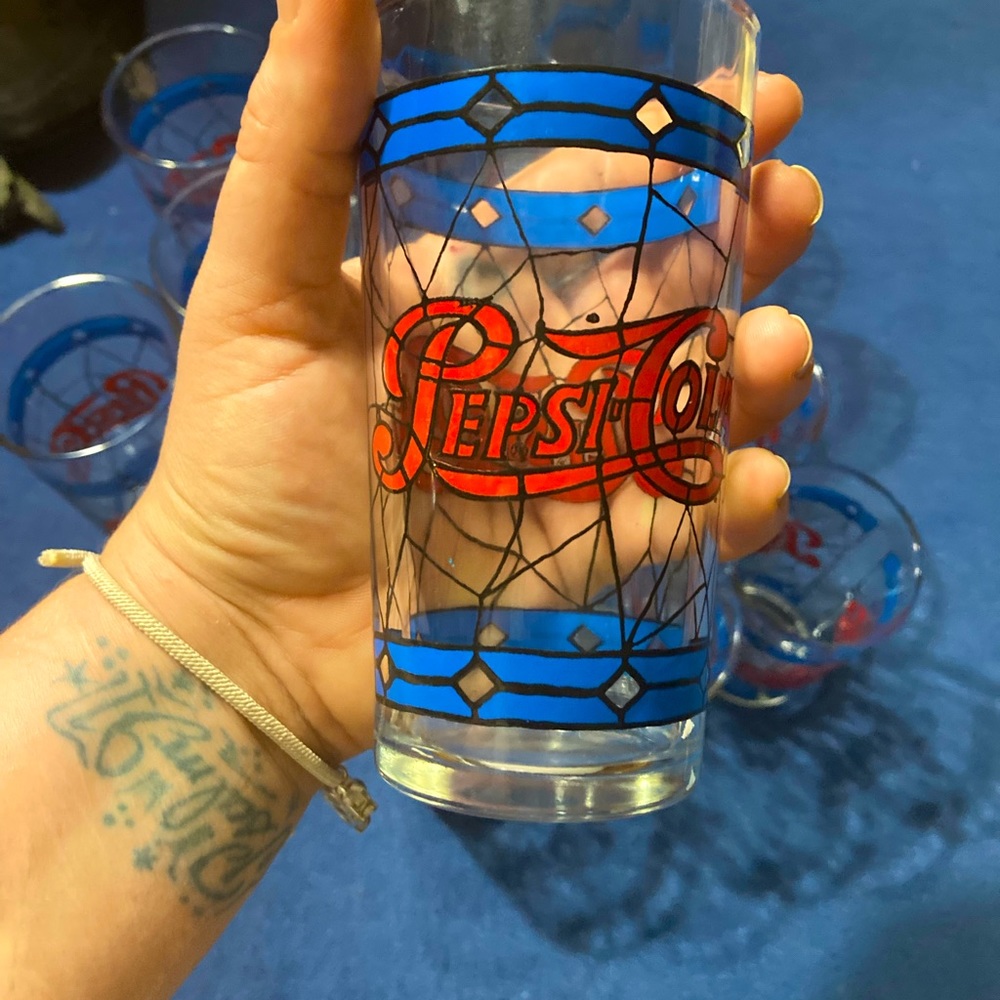 Vintage Pepsi cola glasses